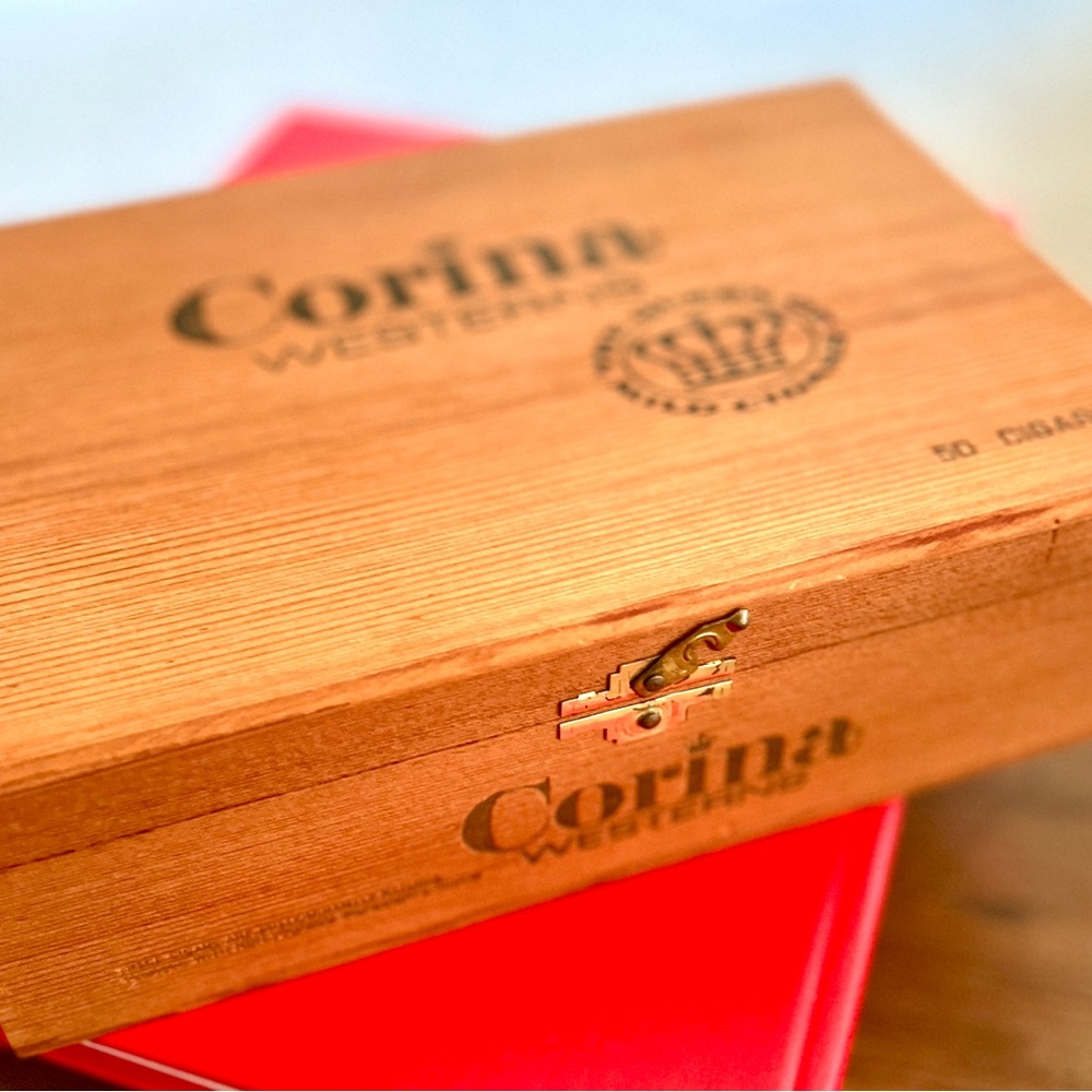 Corina Western Cigars Wooden Box EMPTY